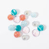Mini box of Miami Wave marbles in peach pink turquoise clear from Biulles & Co